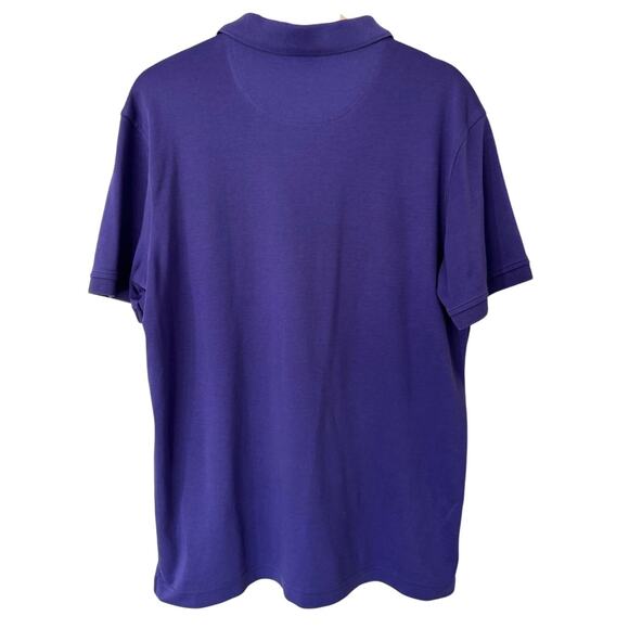 Nordstrom Mens Shop Classics Purple‎ Short Sleeve Polo Shirt Size Large - Picture 2 of 4